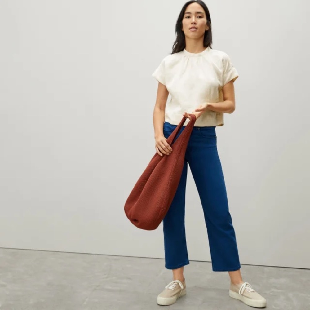 NEVER WORN // Everlane The Linen Drape Top in Cream